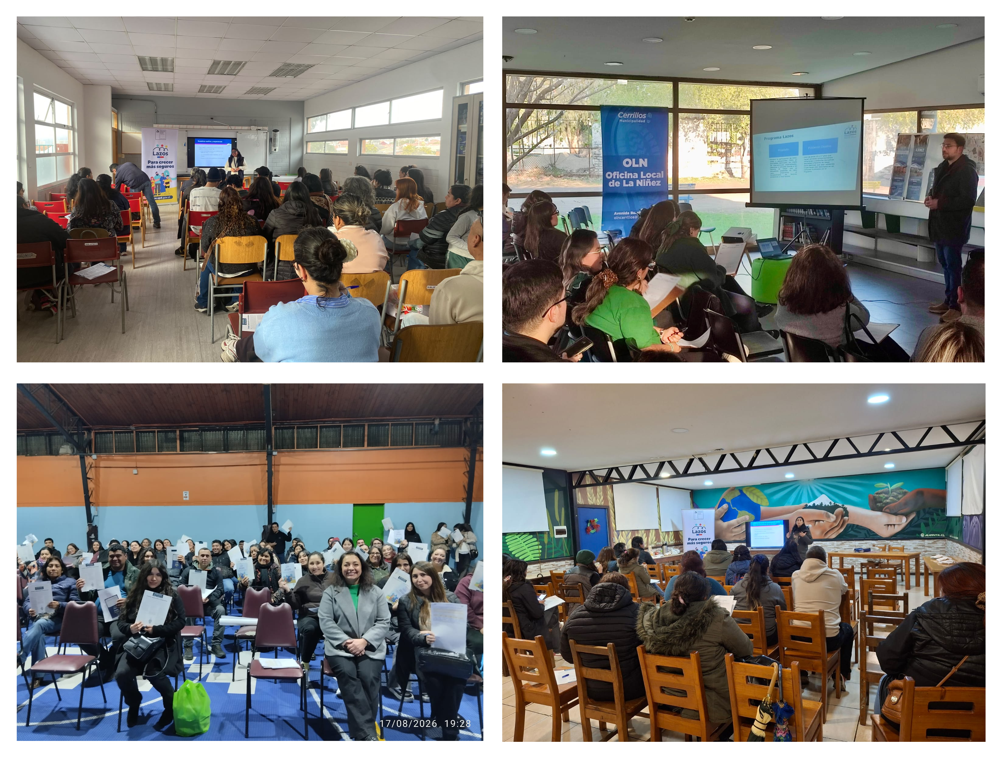 Durante agosto, el Programa Lazos realizó seminarios con estudiantes y familias de diversas comunas del país